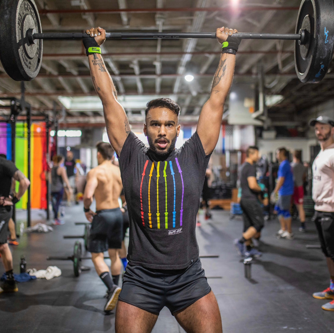 OUT-FIT Barbell Flag T - Charcoal