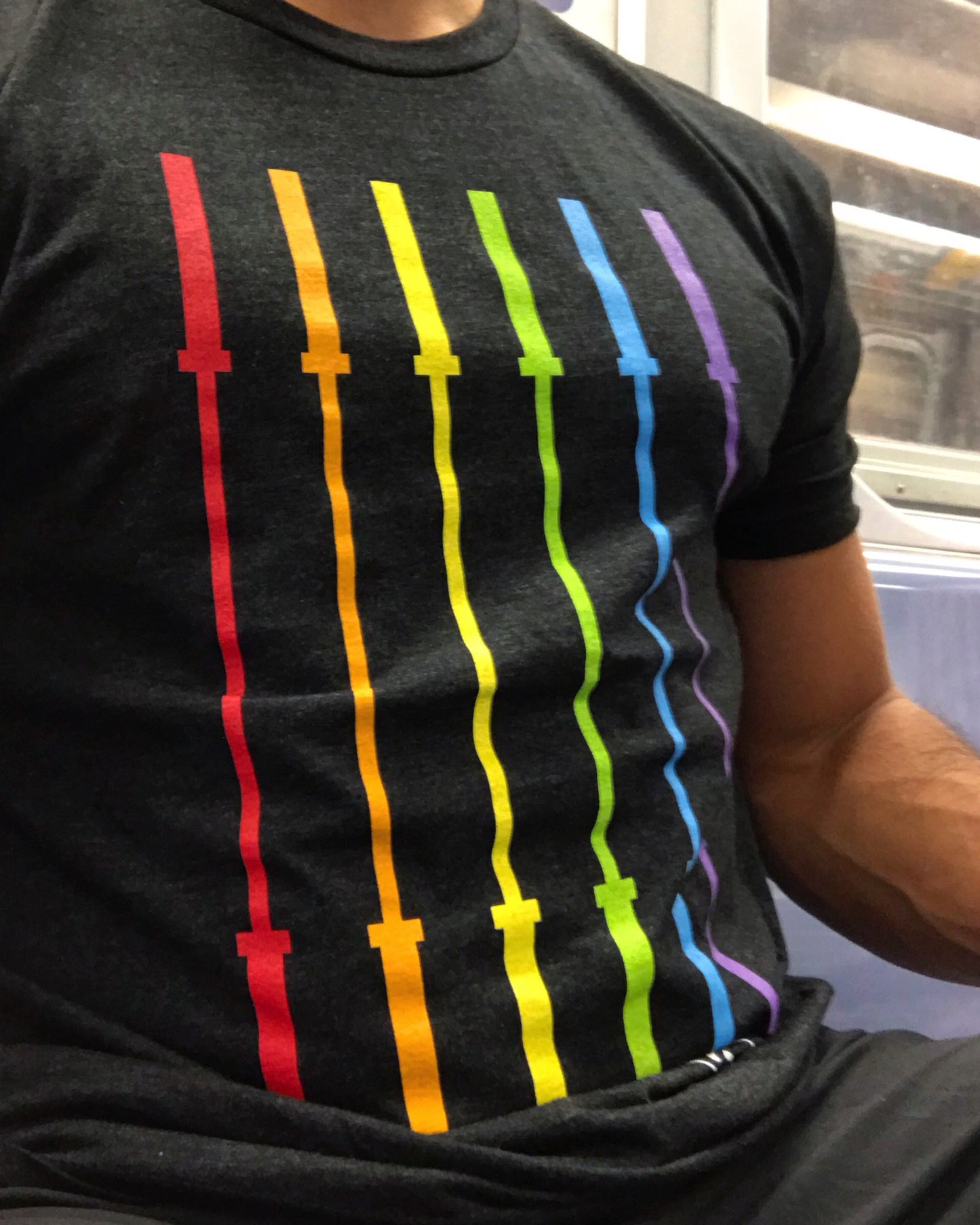 OUT-FIT Barbell Flag T - Charcoal
