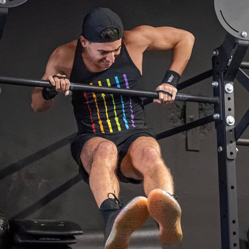 OUT-FIT Barbell Flag Tank - Charcoal