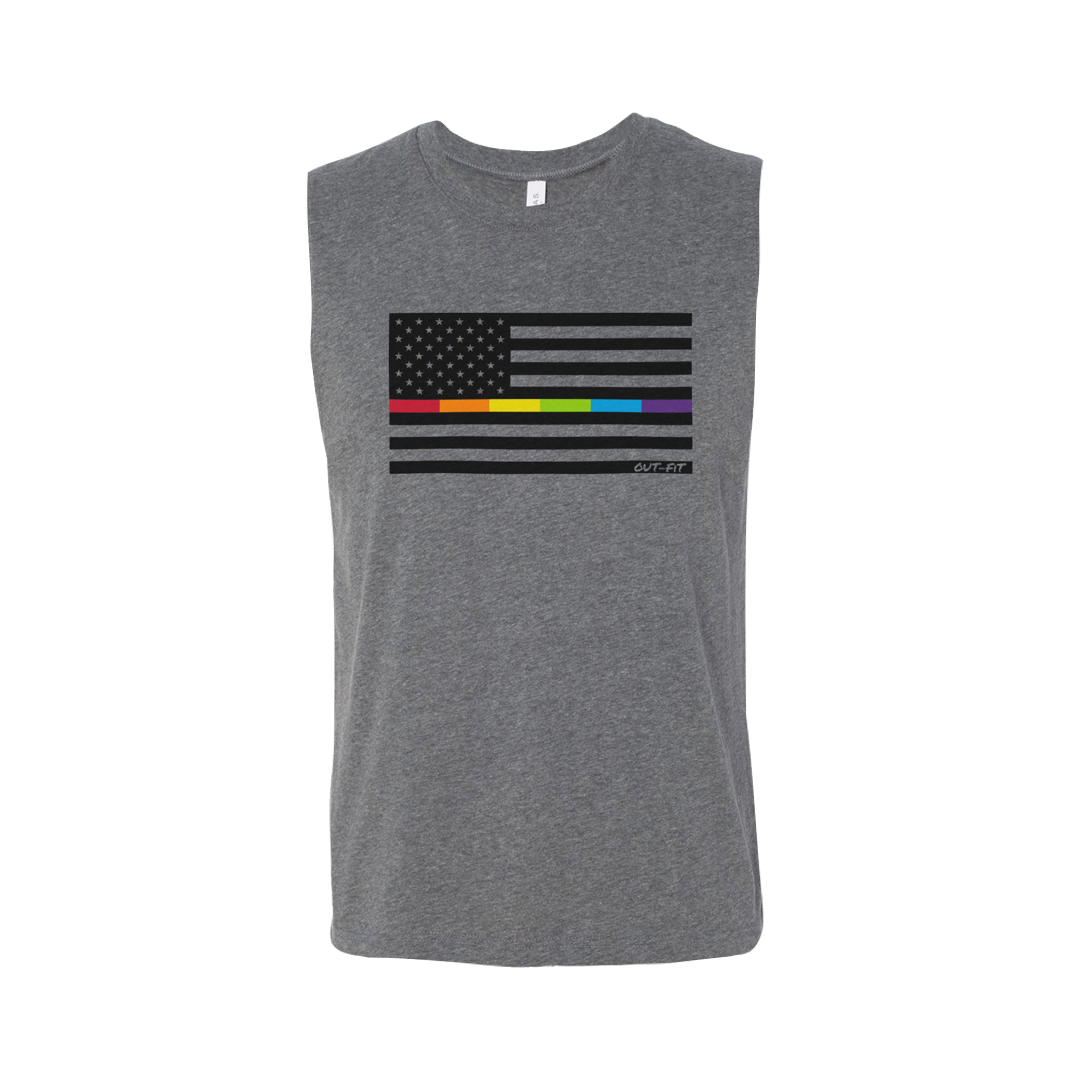 OUT-FIT Rainbow American Flag Muscle Tank – OUT-FIT PROUD