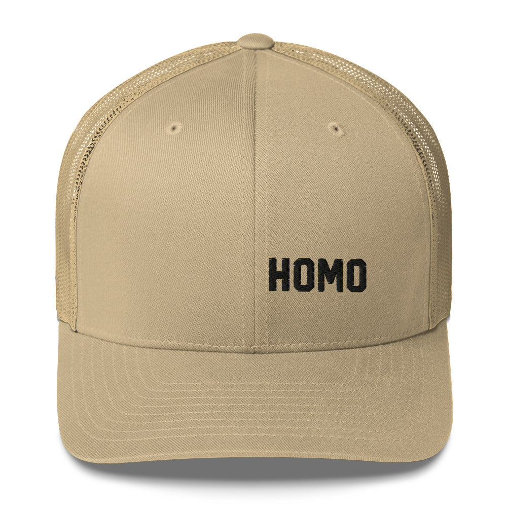 HOMO - Trucker Hat (Black, White & Khaki)