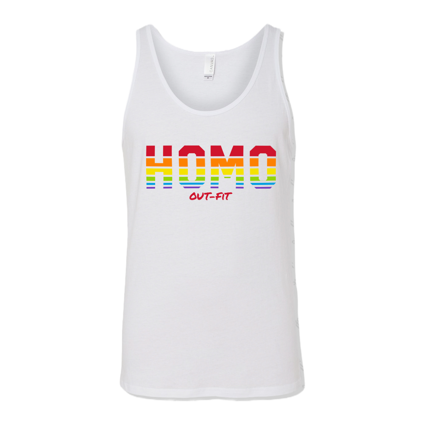 Rainbow HOMO Tank Top - White