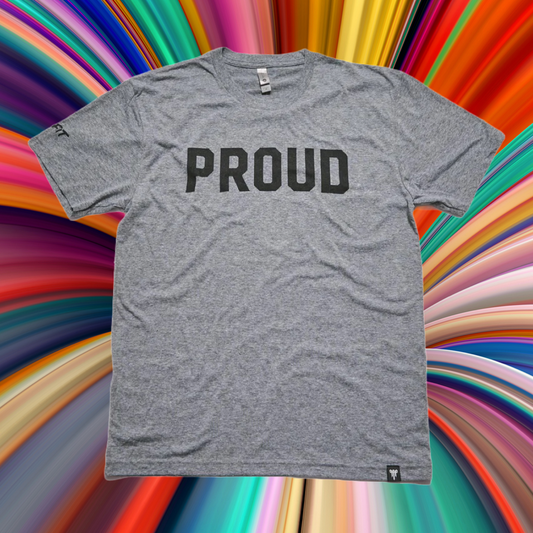 Signature Proud T - Black on Grey