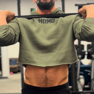 HOMO Crop Sweatshirt - Olive (Small Only)