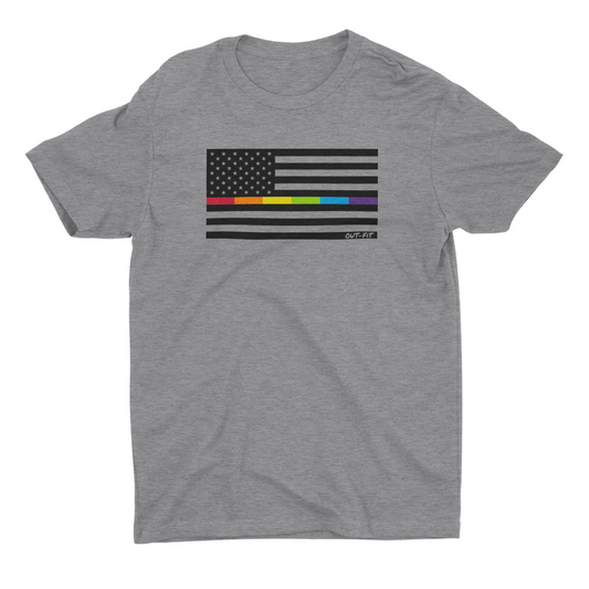 OUT-FIT Rainbow American Flag T (XS & Small Only)