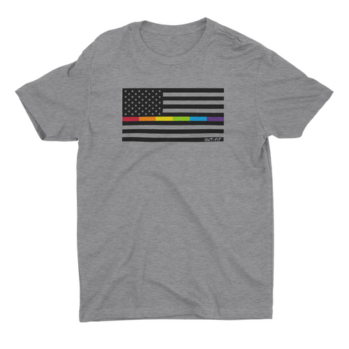 OUT-FIT Rainbow American Flag T