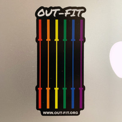 Rainbow Barbell Flag Sticker