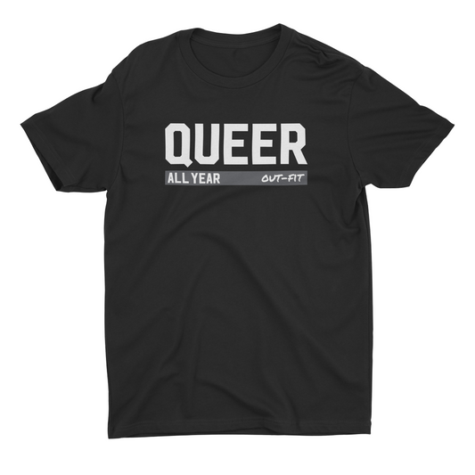 Queer All Year - White on Black (S & M only)