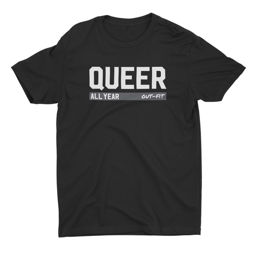 Queer All Year - White on Black (S & M only)