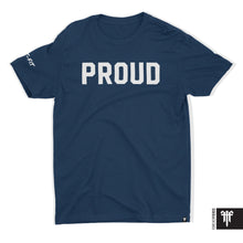 Signature Proud T - White on Navy (XS & S Only)