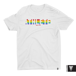 Rainbow Athlete T - White (Small Only)