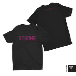 Strong T - Pink on Black