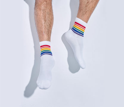 Ankle High Rainbow Socks