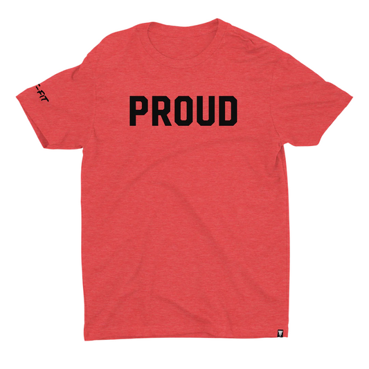 Signature Proud T - Black on Red