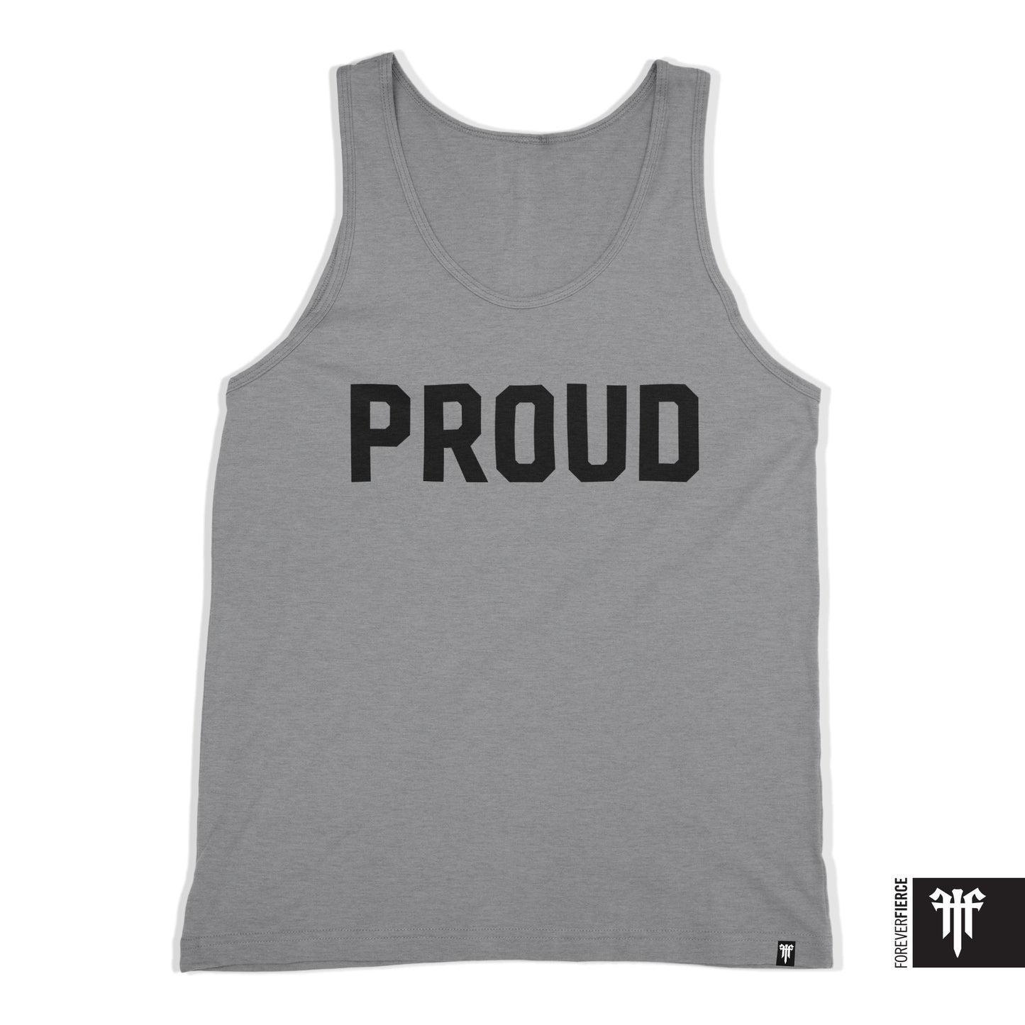 Signature Proud Tank Top - Black on Grey