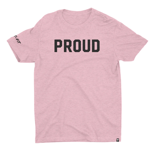 Signature Proud T - Black on Pink